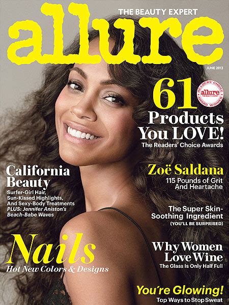 zoe nudes|Zoe Saldana poses nude for Allure magazine